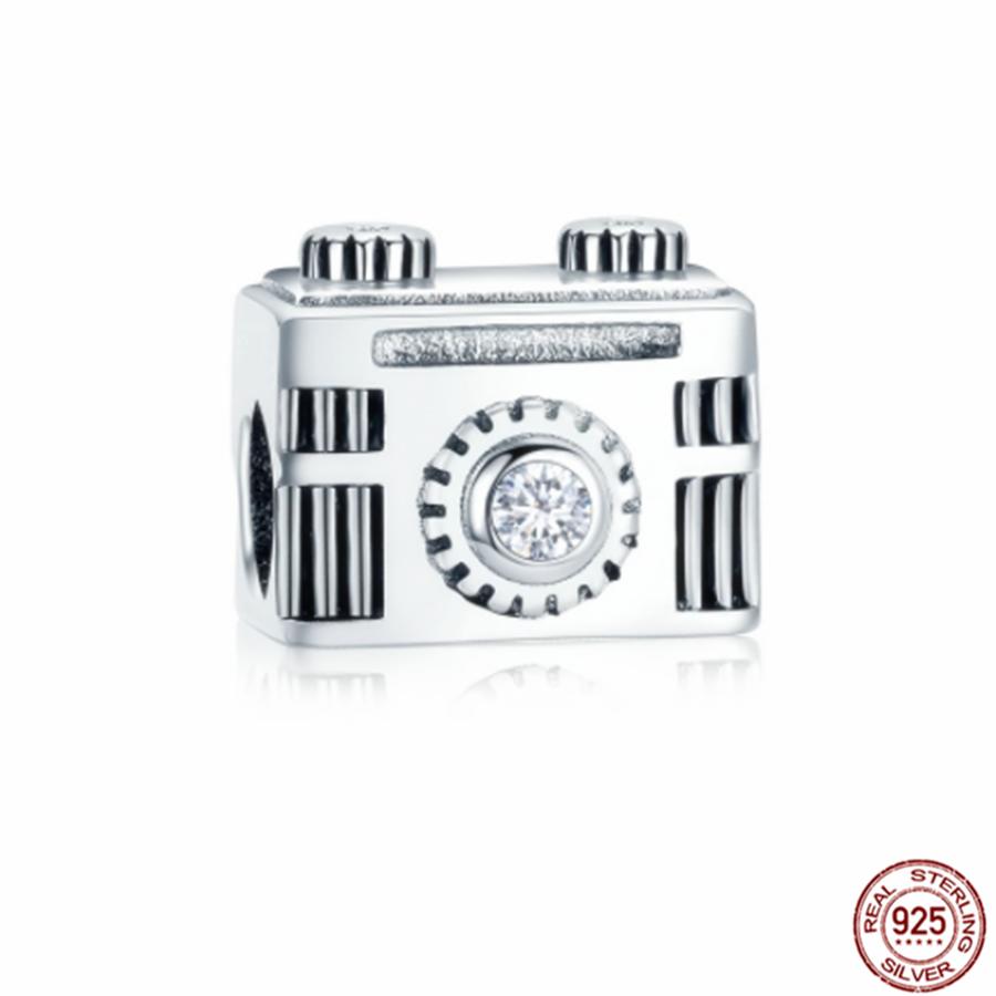 Подходят оригинальные браслеты, подвески, ювелирные изделия, новые S925 стерлингового серебра, сверкающие бусины камеры, семейное дерево, воздушный шар, щенок, кошка, кулон