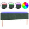 VidaXL LED Headboard Bedroom Furniture Double Bed Accessory Head of Bed Frame Interior Dark Green 3121809
