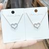 Ожерелья Simple Temperament Hollowed with Zirconia Peach Heart Girls for Women Charms Fashion Vintage Cuadros Cuadros