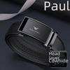 Мужской ремень Paul из высококачественной кожи с автоматической пряжкой — элегантный деловой стиль
