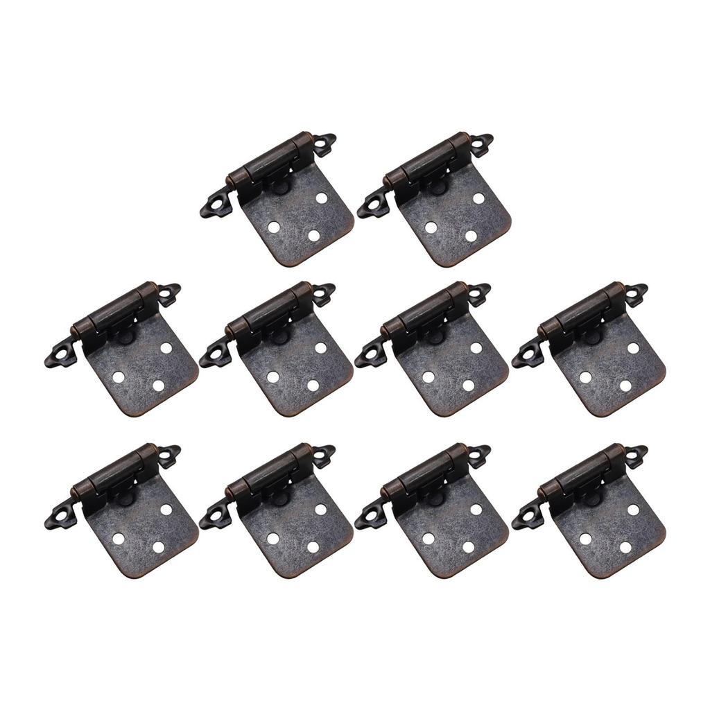 10 Pieces Self Closing Hinges Metal Flush Mount Kitchen Cabinet Door Hinges