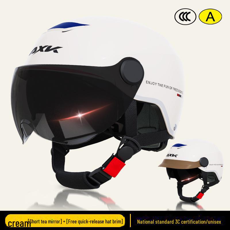 Шлем для электрического мотоцикла с сертификатом 3C: Солнцезащитный всесезонный шлем для мужчин и женщин