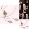 Long Womens Fashionforward Necklace Featuring Elegant Leaf Design Perfect For Holidays Events And