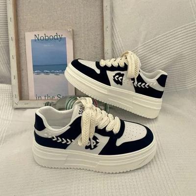 Женские кроссовки, модная тенденция, новый узор, вулканизированная обувь на платформе со шнуровкой, брендовая дизайнерская повседневная обувь, Zapatos Mujer