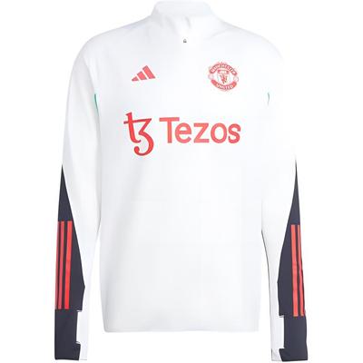 Футболка Manchester United Tiro 23 Pro с надписью и принтом, дышащая, тренировочная, с длинным рукавом, мужская, Core-White IA7246