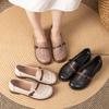 Fashion 2025 New Middle-aged Elderly Soft-soled Mother Shoes Summer Breathable Non-slip Hollow Hole Shoes Sandals Women's Flats