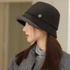 Autumn and Winter New Woolen Bucket Hat Women's Warm Ear Protector Basin Hat Elegant Fashion Bucket Hat