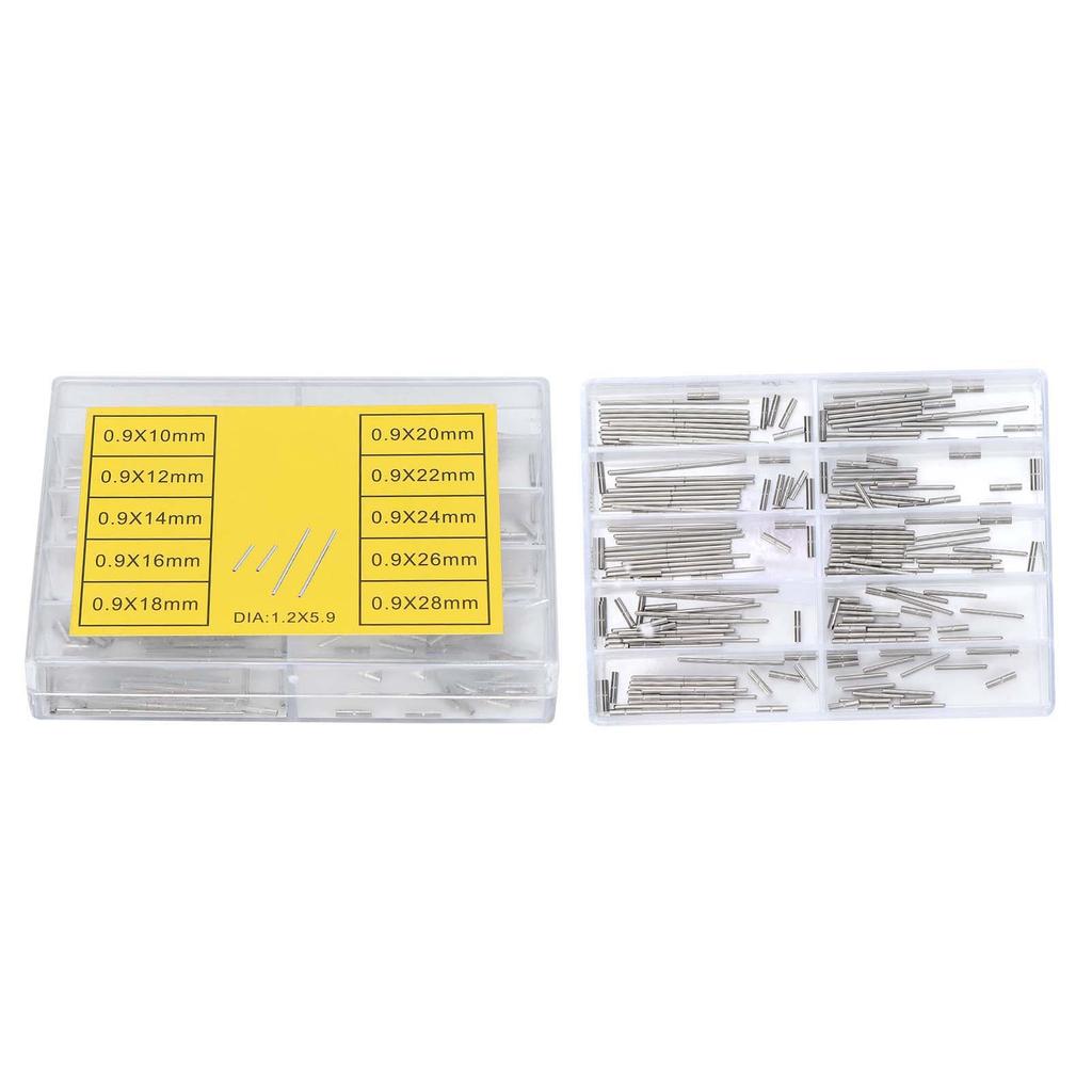 100Pcs Watch Tube Bar Alloy Watchband Strap Clasp Link Pin Connecting Shaft 0.9mm 10‑28mm