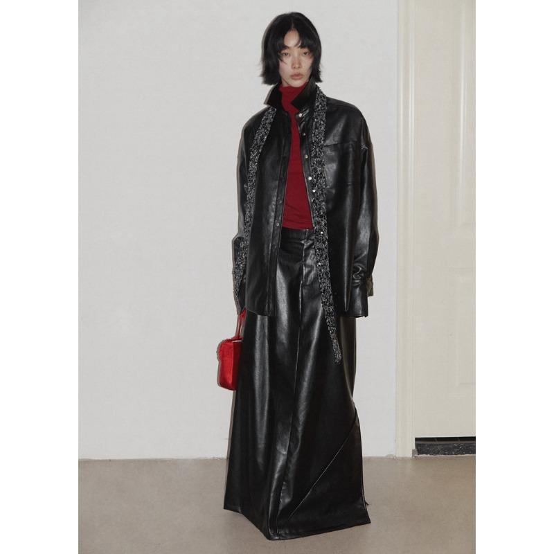 Женское ретро хлопковое пальто из ПУ кожи в осеннем и прохладном сезоне