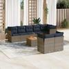 VidaXL Garden Lounge Set with Cushions 9 Pcs, Patio Sofas, Furniture Set, Outdoor Terrace Furniture, Grey 3256068