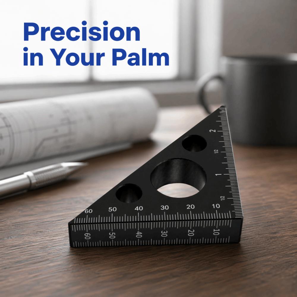 High Precision Measuring Tool Aluminum Alloy Layout Measuring Tool Triangle Ruler For Woodworking
