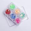 6 Bottles/Box Nail Sequins Creative Portable Vivid Color Beautiful Nail Manicure Glitter Sequins for Photography