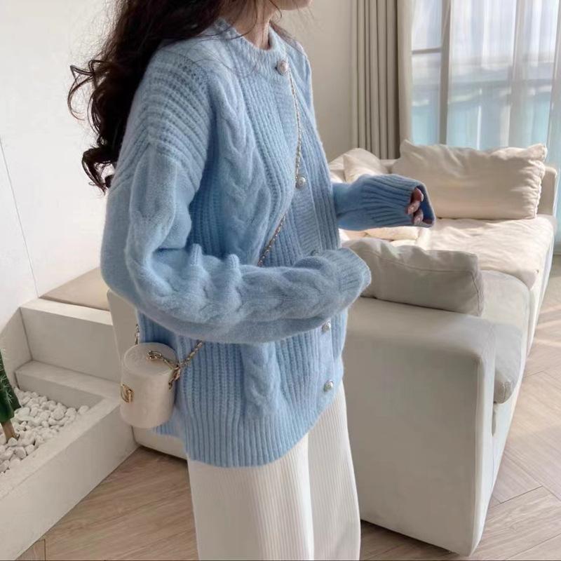 YYFS Женская мода повседневная осень-зима однотонный принт длинный рукав O-образный вырез свитера