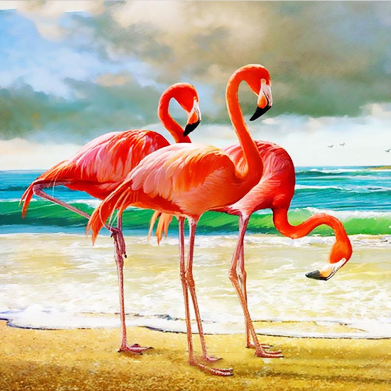 5D DIY Diamond Painting Flamingo Embroidery Diamond Cross Stitch