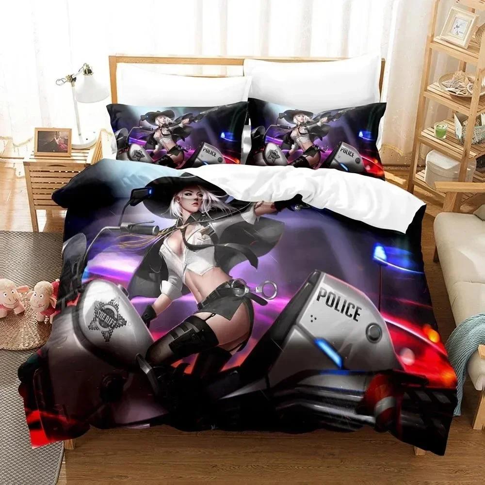 3D Printing Sexy Girls Overwatch Bedding Set Duvet Cover Sheet Pillowcase Bed Full Queen King Size Comforter Bedroom