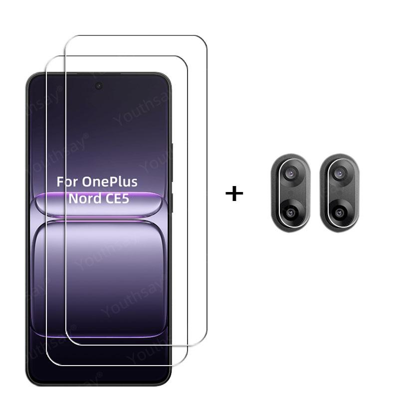 6-в-1 Для OnePlus Nord CE5 Закаленное Стекло Защитная Пленка для Экрана OnePlus Nord CE5 HD Защитная Пленка для Объектива Камеры Телефона OnePlus Nord CE5