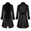 Men Button Fashion Steampunk Vintage Jacket Gothic Frock Coat Tailcoat
