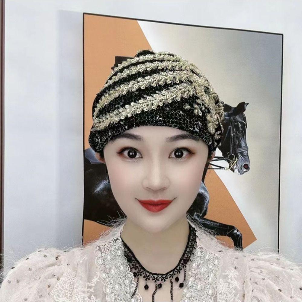 Cotton Muslim Headpiece Soild Color Turban Fashion Muslim Headscarf Cap Women