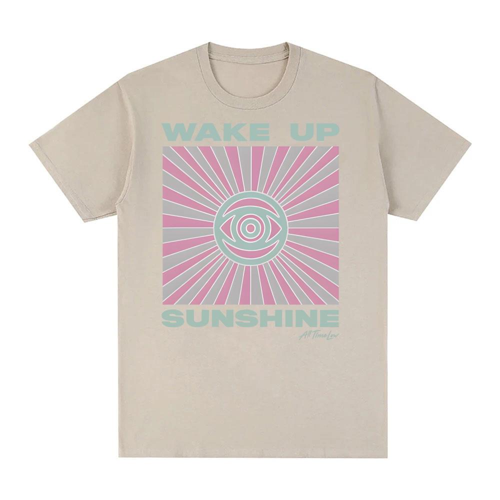 WAKE UP SUNSHINE RAYS TSHIRT All Time Low 100Cotton Teeshirt Same as official website Graphic Printing High Quality Tshirt
