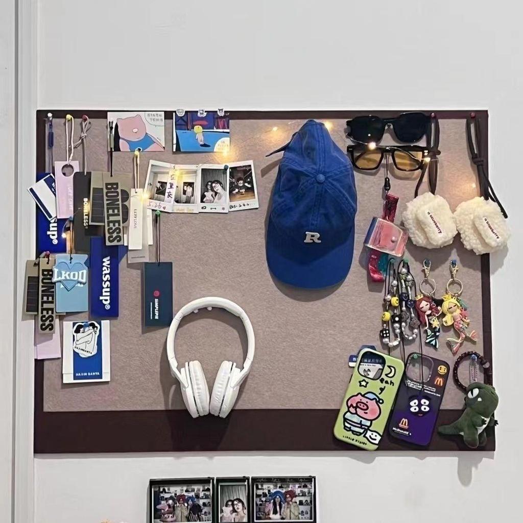 Самоклеящаяся фетровая доска для фотографий, хранения очков и украшений - Декор для стен и рабочего стола для комнат и общежитий