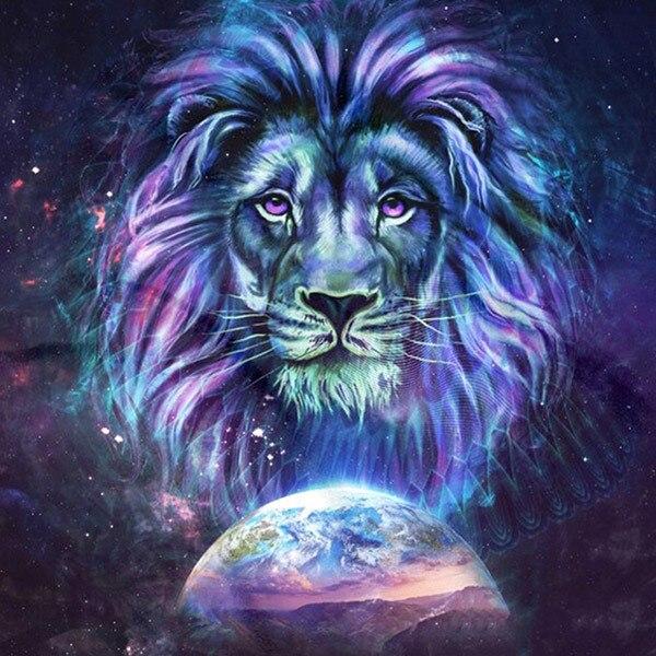 50x50cm 5d Diamond Painting Lion Diamond Embroidery Animal Pictures Of Rhinestones Mosaic Cross Stitch Craft Kit
