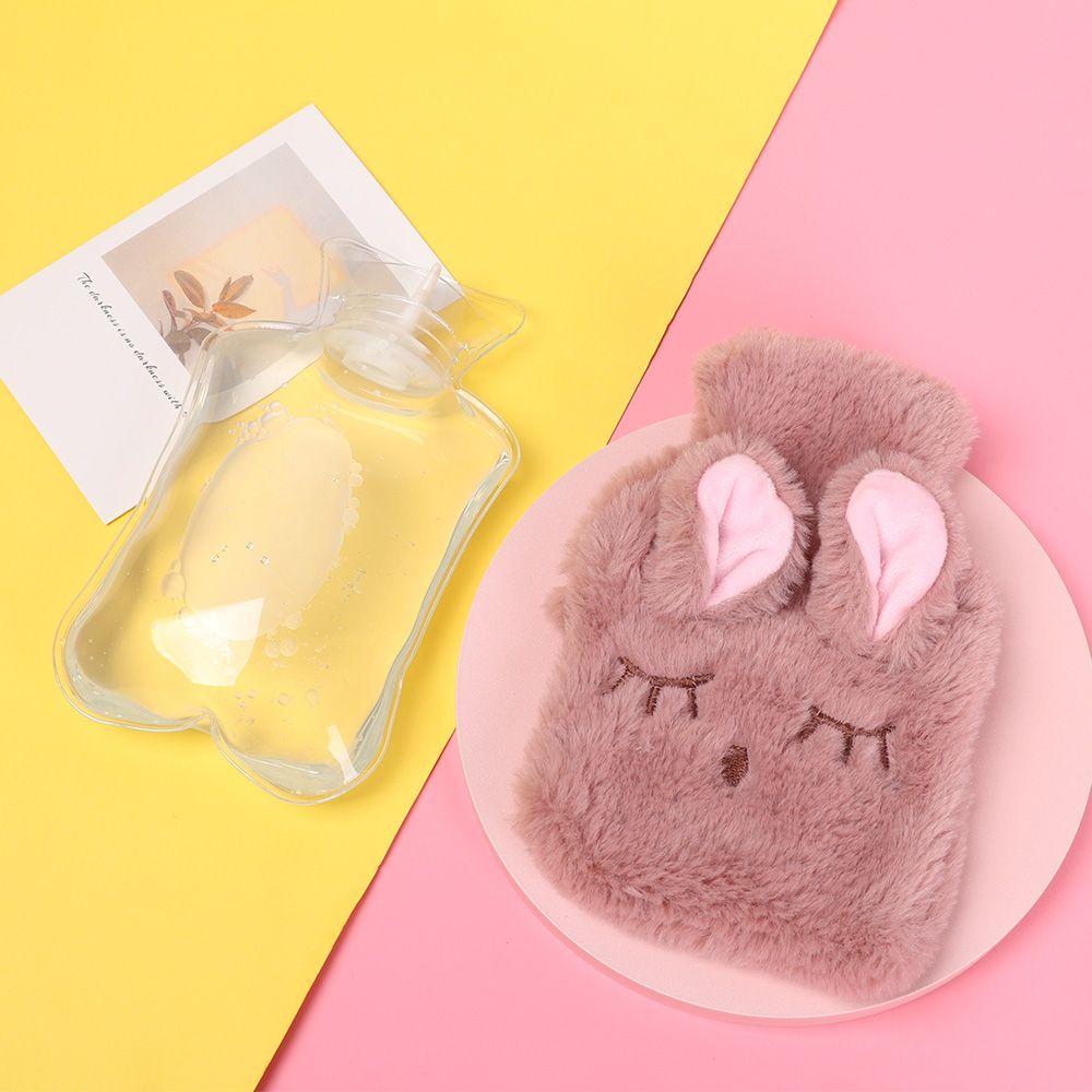 Keep Warm Cartoon Plush Portable Hot Water Bottle Hand Warmer Water Injection Relaxing