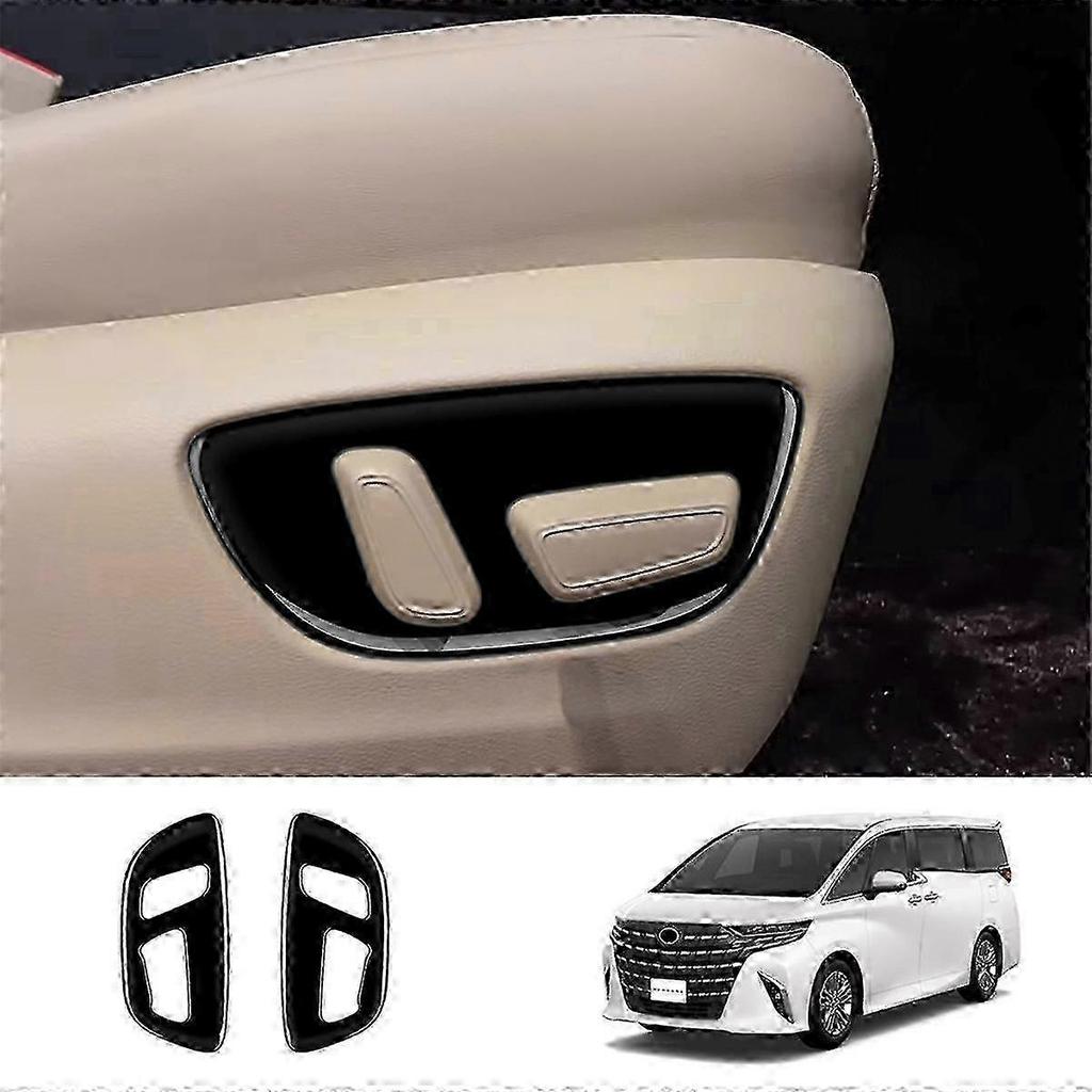 Car Bright Black Electric Seat Button Panel Frame Interior Trim Accessories for Alphard/Vellfire 40 26-27s