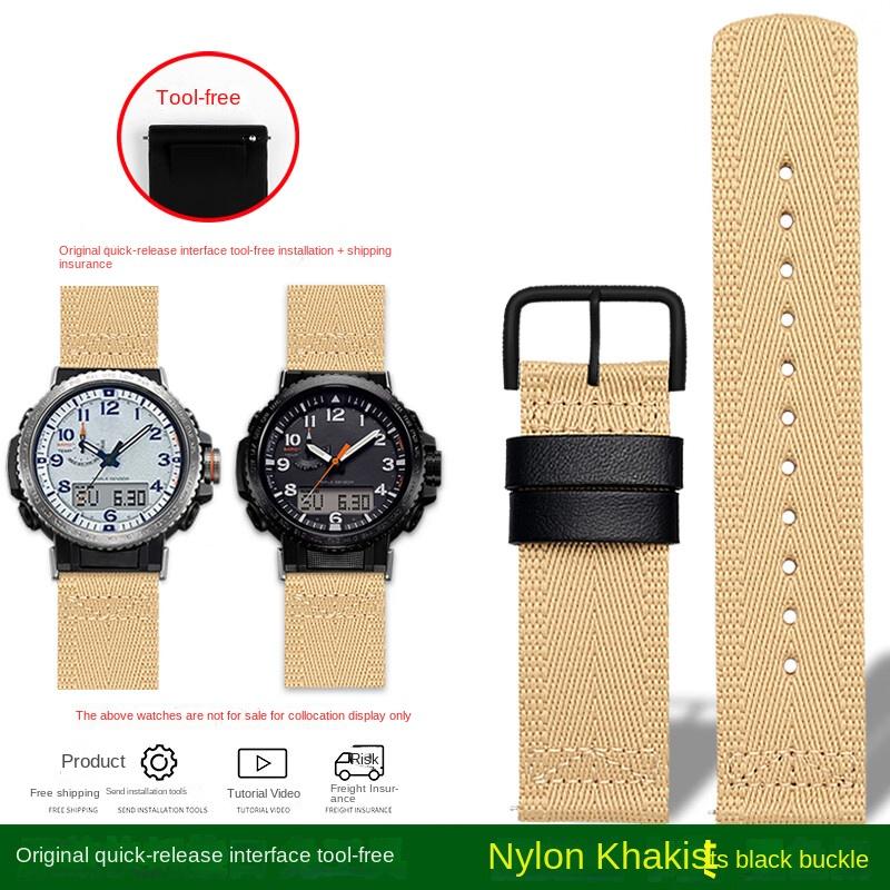 Для серии Casio PRW-60Y/50Y/70Y/30 Ремешок PROTREK Часы для альпинизма PRW-60Y PRW-50Y PRW-70Y Нейлоновый холщовый ремешок для часов 23 мм