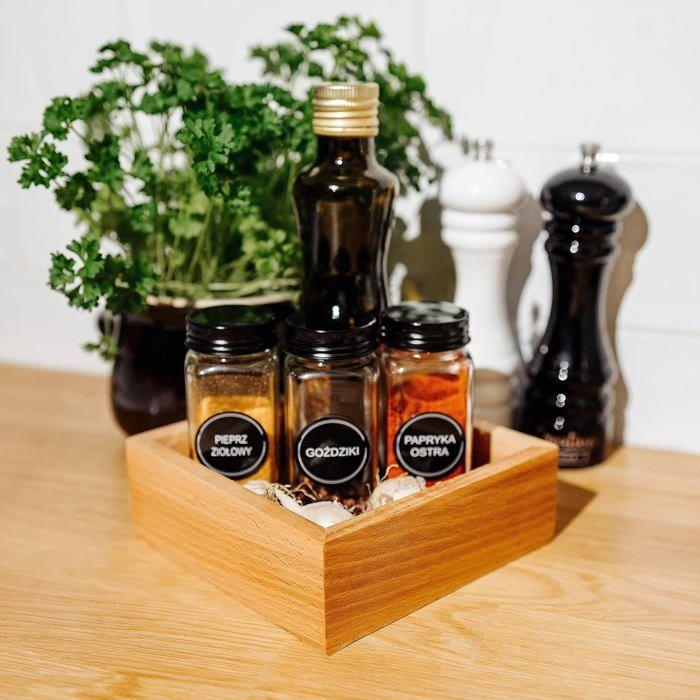 Plateau de rangement - Creative Deco - Bois de hêtre - 15 x 15 x 5 cm - Organisateur - Durable