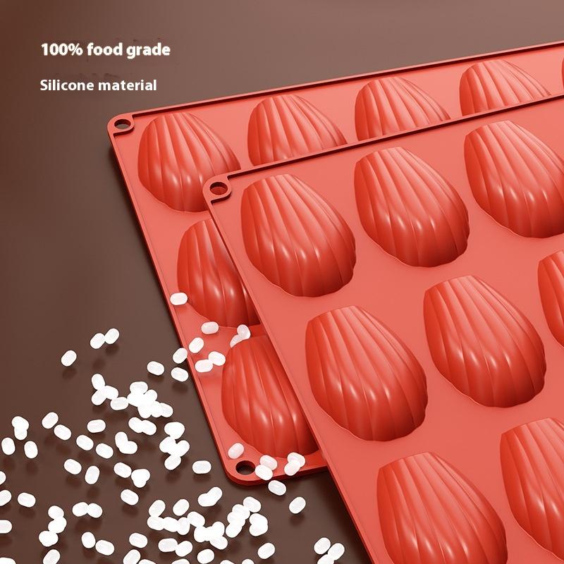 18 ячеек Мини Пищевой Силиконовый Форма для Мадленок Форма для Печенья DIY Ракушка Форма для Выпечки Кухонные Аксессуары для Выпечки