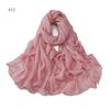 Good Quality Luxury Silver Thread Crepe Plaid Shawl Scarf Polyester Gilt Shiny Headscarf Head Covering Women Hijab