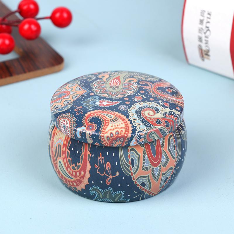 Винтажная жестяная банка для свечей, конфет, печенья, коробка для хранения сухих специй, подходящая для самостоятельного изготовления свечей, косметической мази, Рождество