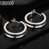 925 Sterling Silver Round Piercing Earrings Fashion Wedding Jewelry