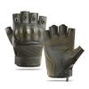 Mens Half-Finger Tactical Gloves Hiking Climbing Gym Workout Motorbike Riding Anti-Slip Durable PU Shell