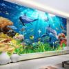 Photo Wallpaper For Walls 3D Underwater World Dolphin Children Room Living Room Bedroom TV Background Decor Wall Mural