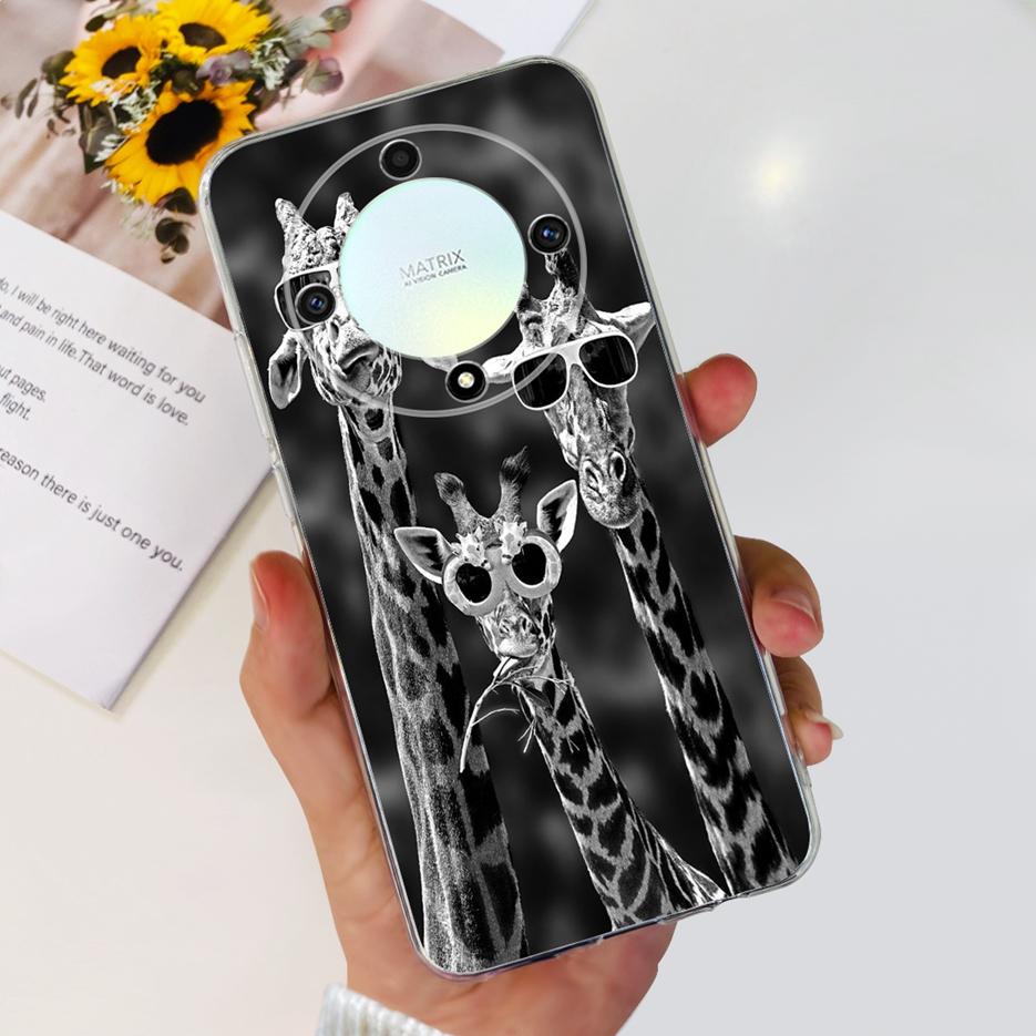 For Honor X9b 5G Case ALI-NX1 Cute Cat Butterfly Painted Cover Soft Silicone Phone Cases For Honor X9b X 9b HonorX9b Soft Fundas
