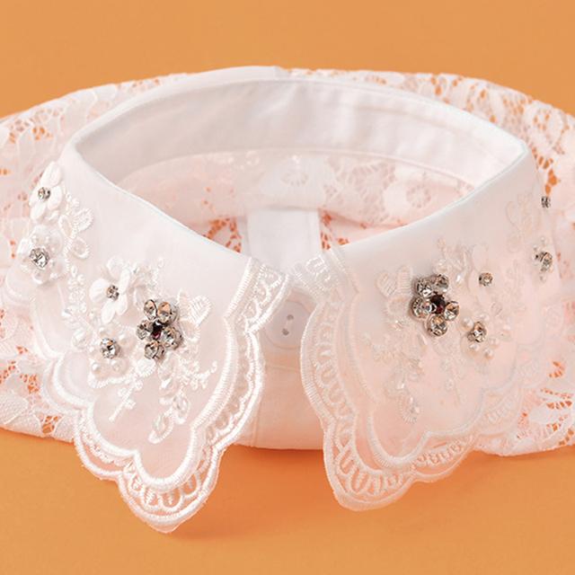 Business Women Fake Collar Shirt Detachable Collar Female False Collars Necklace Dress Lapel Blouse Top Faux Collar