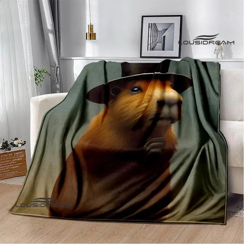 The Capybara Club Anime blanket throw cubre cama Warm blankets for beds Picnic blanket birthday gift