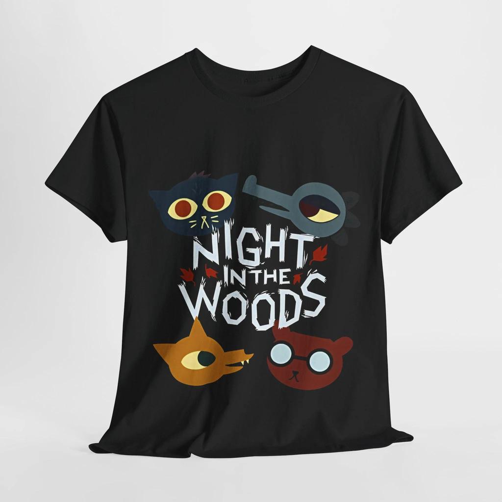 Футболка Night in The Woods 100% Хлопок Мужская и Женская Летняя Удобная и Модная Футболка с Коротким Рукавом