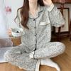 Весна, осень и зима женские пижамы домашние комплекты для девочек женские пижамы с длинным рукавом и длинными брюками домашние комплекты