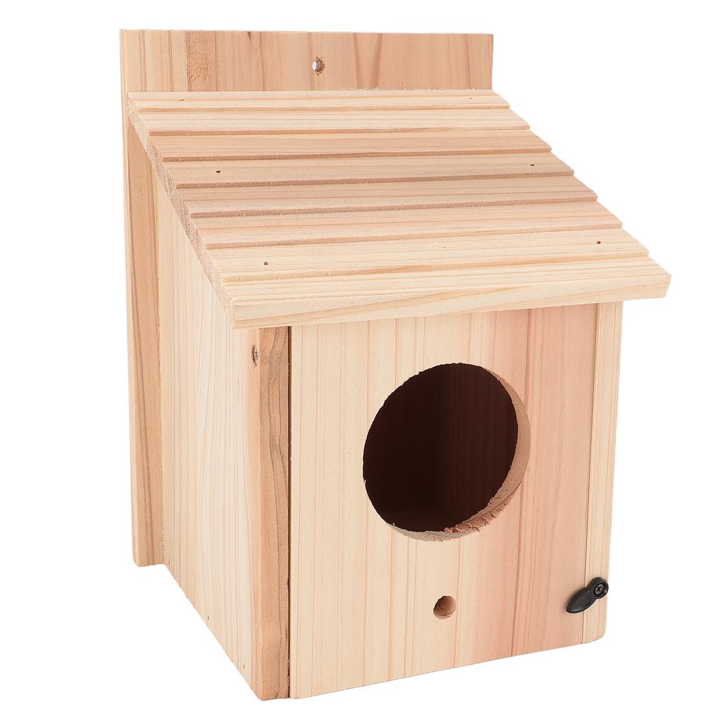 Wooden Bird House Outside Outdoor with Standing Pole for Breeding Pendant Decoration