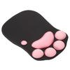 PATIKIL Gel Mouse Pad with Wrist Rest Ergonomic Mouse Pad Cat Paw Comfortable Memory Foam Base Soft for Computer Laptop Office Black Pink Non-Slip