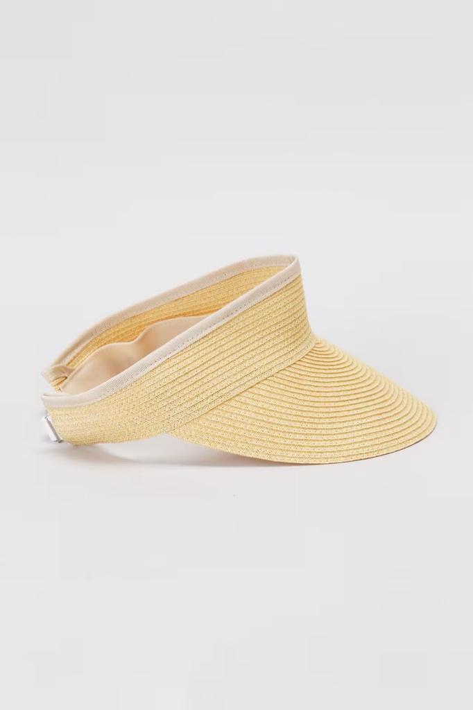 [St. Andrews] Women's Paper Braid Sun Visor (Head Circumference 56cm)  Golf Hat  042-4187504 040Beige SM