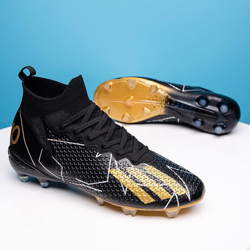 Sneakers Student Football Shoes Men's High Top Flying Weaving Training Nails Spikes 2025 Artificial Grass European Cup Crush