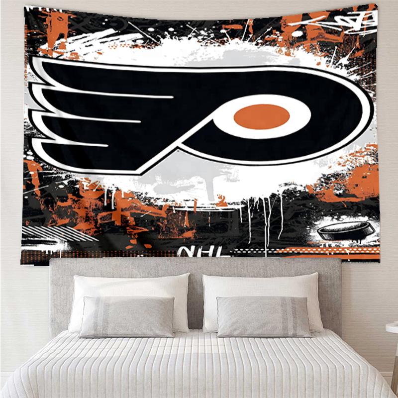 Flyers Hockey Team Tapestry, Unique Design Tapestry, Wall Decor for Bedroom,Livingroom, Playroom,Heartwarming Fan Holiday Gifts