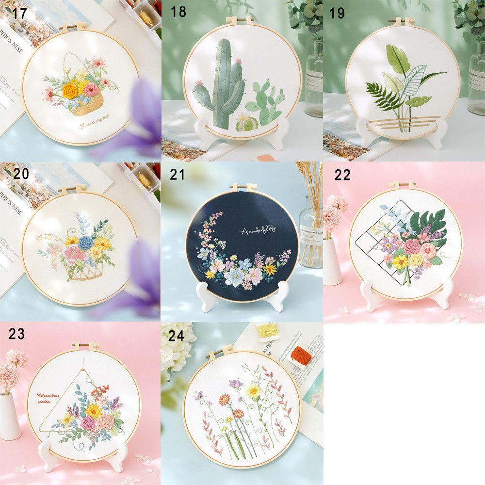 Flowers Plants Pattern Handmade Home Decoration Cross Stitch Embroidery Embroidery Starter Kit DIY