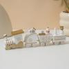 Christmas Train Decoration Wooden Festive Mini Train Ornament Xmas Train Centerpiece for Mantel Dining Table Happy New Year Gift