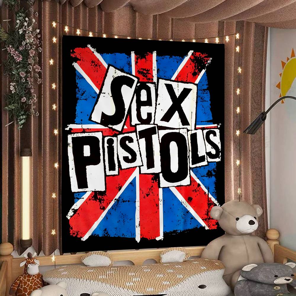 SSex PPistols Rock Band Printed Large Wall Tapestry Art Science Fiction Room Home Decor Decor Blanket