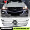 FCM5   Chrome Diamonds Style Racing Grille With Newest 3D Emblem Logo For Mercedes Benz ML-Class W164 2009-2011 ML320 ML350 ML450 ML500