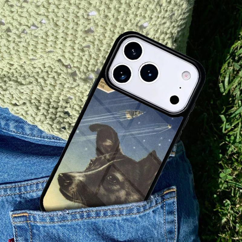 Чехол для телефона 'Собака-скейтер в космосе' для iPhone 17 AIR 16 Pro Max 15 14 Pro 11 12 13 Ударопрочный силиконовый чехол